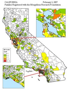 Maps of Morgellons Research Foundation Registrants in the United States ...